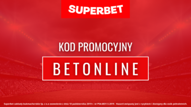 Superbet kod promocyjny to BETONLINE. Bonus powitalny 3754 PLN